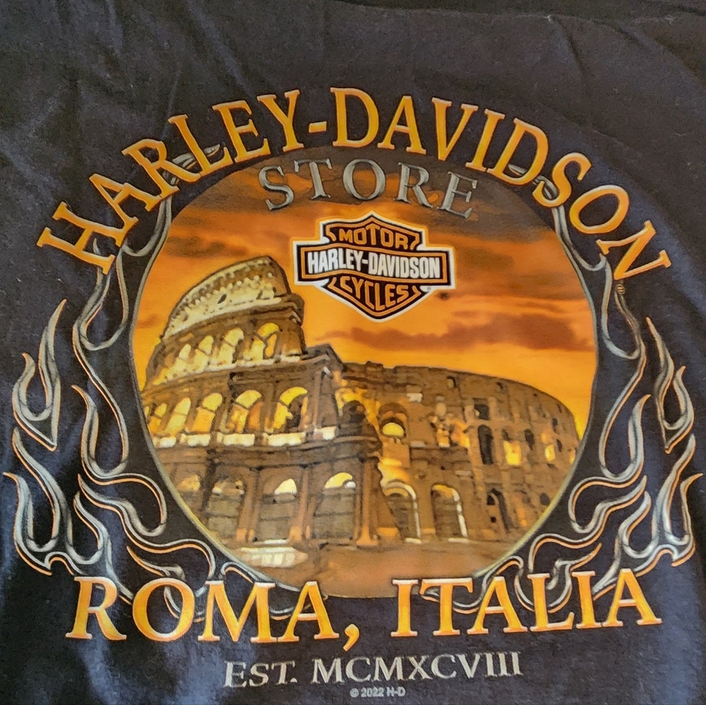 Harley-Davidson Store Long Sleeve Dealer T-Shirt Rome, Italy - 2XL